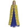 LIXLZH Yellow Lemon and Bee Print Hooded Cloak Universal Adult Cape Witch Costume Halloween Costumes Carnival Cloak view 2