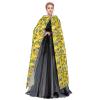 LIXLZH Yellow Lemon and Bee Print Hooded Cloak Universal Adult Cape Witch Costume Halloween Costumes Carnival Cloak view 3