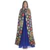 LIXLZH Bohemian Flower Print Hooded Cloak Universal Adult Cape Witch Costume Halloween Costumes Carnival Cloak view 2