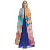 LIXLZH Butterfly Print Hooded Cloak Universal Adult Cape Witch Costume Halloween Costumes Carnival Cloak view 2