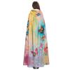 LIXLZH Butterfly Print Hooded Cloak Universal Adult Cape Witch Costume Halloween Costumes Carnival Cloak view 4