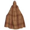 LIXLZH Wicker Woven Grid Print Hooded Cloak Universal Adult Cape Witch Costume Halloween Costumes Carnival Cloak view 1
