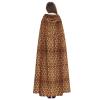LIXLZH Wicker Woven Grid Print Hooded Cloak Universal Adult Cape Witch Costume Halloween Costumes Carnival Cloak view 4