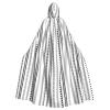 LIXLZH Triangle Stripes Bohemian Pattern Print Hooded Cloak Universal Adult Cape Witch Costume Halloween Costumes Carnival Cloak view 1