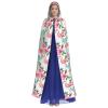 LIXLZH Cactus Flamingo Rose Flowers Print Hooded Cloak Universal Adult Cape Witch Costume Halloween Costumes Carnival Cloak view 2