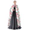 LIXLZH Cactus Flamingo Rose Flowers Print Hooded Cloak Universal Adult Cape Witch Costume Halloween Costumes Carnival Cloak view 3