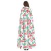 LIXLZH Cactus Flamingo Rose Flowers Print Hooded Cloak Universal Adult Cape Witch Costume Halloween Costumes Carnival Cloak view 4