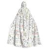 LIXLZH Animal Rabbit Fox Dee Print Hooded Cloak Universal Adult Cape Witch Costume Halloween Costumes Carnival Cloak view 1