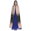 LIXLZH Marble Color Rose Gold Print Hooded Cloak Universal Adult Cape Witch Costume Halloween Costumes Carnival Cloak view 2