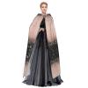 LIXLZH Marble Color Rose Gold Print Hooded Cloak Universal Adult Cape Witch Costume Halloween Costumes Carnival Cloak view 3