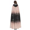 LIXLZH Marble Color Rose Gold Print Hooded Cloak Universal Adult Cape Witch Costume Halloween Costumes Carnival Cloak view 4
