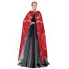 LIXLZH Valentine's Day Reds Heart Flower Print Hooded Cloak Universal Adult Cape Witch Costume Halloween Costumes Carnival Cloak view 3