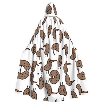 LIXLZH Kiwi Birds Cute Print Hooded Cloak Universal Adult Cape Witch Costume Halloween Costumes Carnival Cloak