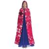 LIXLZH Valentine's Day Love Heart Print Hooded Cloak Universal Adult Cape Witch Costume Halloween Costumes Carnival Cloak view 2