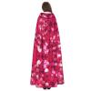 LIXLZH Valentine's Day Love Heart Print Hooded Cloak Universal Adult Cape Witch Costume Halloween Costumes Carnival Cloak view 4