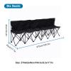 WEIDPHL Portable 4/6 Seat Foldable Team Sports Sideline Bench, Collapsible Soccer Bench, Portable Bench Seats, Folding Seating with Storage Bag for Football Fishing Camping,6 seat view 3