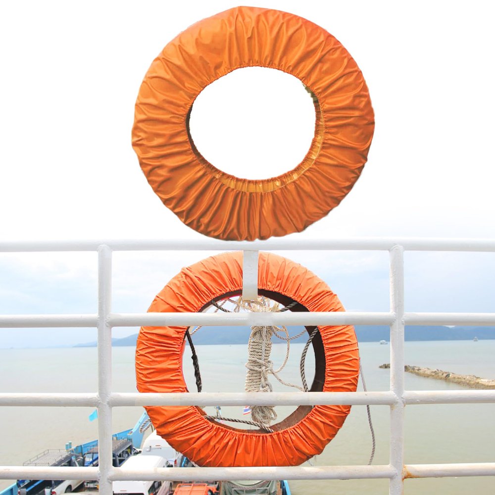 Boat Ring Life Buoy Cover - Swimming Pool Lifebuoy Protective Sleeves from Scuffs & Scratches Accessories, 37" Diameter (A, 5 PCS)