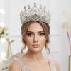 Silver and Yellow Crown for Women Large Tiara for Quinceanera Prom Pageant Homecoming Queen Tiara Crystal Headband Hair Accessories view 2