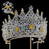 Silver and Yellow Crown for Women Large Tiara for Quinceanera Prom Pageant Homecoming Queen Tiara Crystal Headband Hair Accessories view 4