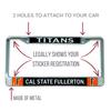 Decorvo Cal State Fullerton License Plate Frame - CSU Car Truck Accessory view 3