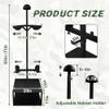 Montex Tactical Gear Stand Helmet Vest Belt Display Rack, Heavy Duty Tactical Vest Stand, Adjustable Military Gear Holder (5'11" Height Max), Body Armor Stand Hold Up to 120 lbs, Black view 3