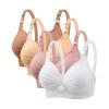 4 Pack Bras for Women 2024 Full Support No Underwire Seamless Wireless Breathable Everyday Bras Plus Size Push Up Bra view 1