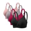4 Pack Bras for Women 2024 Full Support No Underwire Seamless Wireless Breathable Everyday Bras Plus Size Push Up Bra view 1