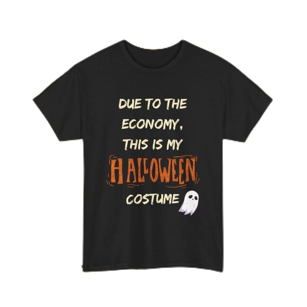 This is My Halloween Costume Heavy Cotton Tee Unisex - Classic Fit Graphic T-Shirt - 100% US Cotton Black