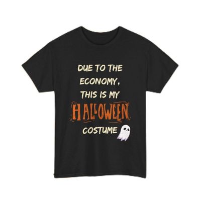 This is My Halloween Costume Heavy Cotton Tee Unisex - Classic Fit Graphic T-Shirt - 100% US Cotton Black
