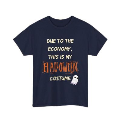 This is My Halloween Costume Heavy Cotton Tee Unisex - Classic Fit Graphic T-Shirt - 100% US Cotton Navy