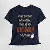 This is My Halloween Costume Heavy Cotton Tee Unisex - Classic Fit Graphic T-Shirt - 100% US Cotton Navy view 3