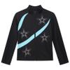 Freebily Kids Girls Figure Ice Skating Training Outerwear Jacket Sparkly Long Sleeve Zipper Ice Skating Top Light Blue 16 Years view 4