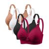 4 Pack Bras for Women 2024 Full Support No Underwire Seamless Wireless Breathable Everyday Bras Plus Size Push Up Bra view 1