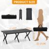 BOOSDEN Aluminum Folding Camping Table, Portable Foldable Picnic Table, Outdoor Lightweight Roll-up Camping Table, Collapsible Camp Table for Beach,Party, Patio, BBQ, Travel, Backyard view 3