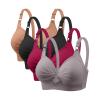 4 Pack Bras for Women 2024 Full Support No Underwire Seamless Wireless Breathable Everyday Bras Plus Size Push Up Bra view 1