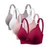 4 Pack Bras for Women 2024 Full Support No Underwire Seamless Wireless Breathable Everyday Bras Plus Size Push Up Bra view 1