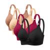 4 Pack Bras for Women 2024 Full Support No Underwire Seamless Wireless Breathable Everyday Bras Plus Size Push Up Bra view 1