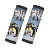 2 Pcs a Set Comfort Neoprene Happy Penguin Handle Wrap Grips for Travel Bag Luggage Suitcase Door Handle view 1