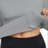 baleaf Women's Thermal Tops Long Sleeve Fleece Lined Running Workout Shirts Athletic Cold Weather Gear Winter Compression Zipper Pocket Light Gray XL view 3
