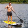 PZLVAME Surfboard Paddle, Aluminum Alloy Detachable Adjustable 3 Part SUP Stand Up Paddle Board Fashionable T Shape Handle for Surfing Surfboard Black,Easy to Carry view 2