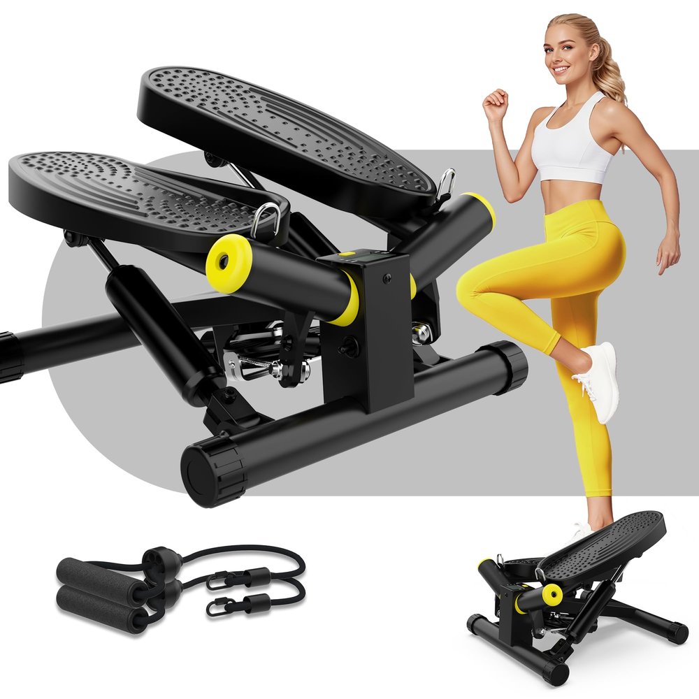 Mini Twist Stepper, Stepper Machine with 330LBS Weight Capacity, Mini Stair Stepper for Full Body Workout, Adjustable Step Height, Smooth and Quiet, Mini Stepper for Men Women