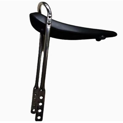 Bike Saddle Seat Banana Bicycle Seat with Short Low Back Sissy Bar Back Support Long Bike Seat Bicycle for Re-New Improvement Kit Parts Replacement (Saddle Long Seat Black)