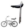 Bike Saddle Seat Banana Bicycle Seat with Short Low Back Sissy Bar Back Support Long Bike Seat Bicycle for Re-New Improvement Kit Parts Replacement (Saddle Long Seat Black) view 3