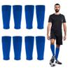 Ukontagood 4 Pairs Leg Sleeves for Soccer Socks, Shin Guard Sleeves to Accompany Anti-Slip Socks, Soccer Sleeve Socks for Youth Adults (Blue) view 1