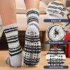 Toes Home Fuzzy Socks Men with Grips, Winter Fluffy Slipper Socks Hospital Cozy Warm Non-slip Thick 5 Pairs view 4