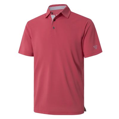 M MAELREG Mens Pique Polo Shirts Short Sleeve Performance Moisture Wicking Quick Dry Casual Golf Shirts for Men Brick