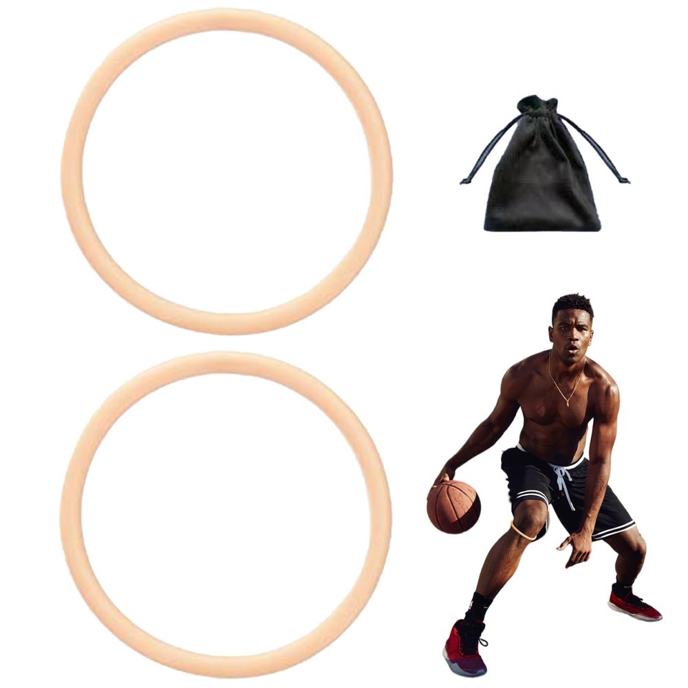 Jeorywoet Patella Band 2Pcs 2.95inch High Compression Elastic Silicone Patella Knee Strap with Storage Bag Knee Bands for Basketball Soccer Running Tendonitis, Knee Tendonitis Strap