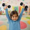 2 Pcs Dumbbells for Baby Mini 1.8x4.7 In Silicone Hand Weight Lifting Set for Fitness Exercise Funny Sport Toys for Toddlers (Black), Kids Dumbbells Set view 2