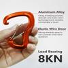 Travel Bird Heavy Duty Carabiner Clip Hook 8KN (1763 lbs), 2 PCS Ultra-Light Aluminum Caribeaners with Double Door D Ring Shape, for Hammock, Camping, Hiking, Backpacking, Dog Leash, Keychain Clip view 2