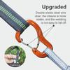 Travel Bird Heavy Duty Carabiner Clip Hook 8KN (1763 lbs), 2 PCS Ultra-Light Aluminum Caribeaners with Double Door D Ring Shape, for Hammock, Camping, Hiking, Backpacking, Dog Leash, Keychain Clip view 3